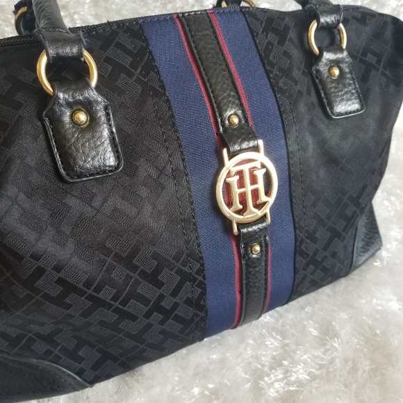 Tommy hilfiger jacquard canvas black bag - Picture 2 of 7
